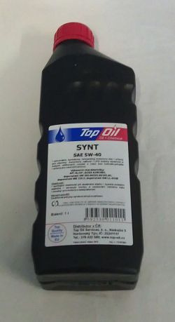 Motorový olej 5W-40 plně syntetický 1l - klikněte pro větší náhled